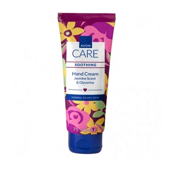 Защитный крем для рук Avon Care Soothing Hand Cream Jasmine Scent & glicerine с ароматом жасмина и глицерином 75 мл