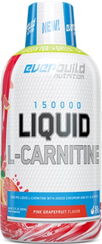 Жиросжигатель EverBuild Nutrition Liquid L-Carnitine 3000 мг + Green Tea 500 мл Грейпфрут (852822007718)