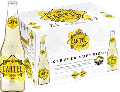 Упаковка пива Senor Cartel Lemon світле пастеризоване 4.6% 0.33 л х 24 шт (4820002713786)