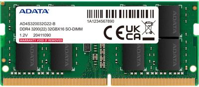Оперативна памʼять G.Skill SO-DIMM DDR4-3200 16384MB PC5-25600 Gold Tray (GD4S3200316G-SMI)