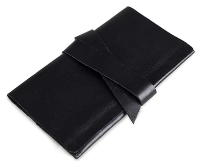 Черный кожаный мужской кошелек FeltFabricDesign М8 компактный (0344)