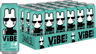 Упаковка пива Hike VIBE Mojito спеціальне світле фільтроване 4.3% 0.5 л х 24 шт (4820193038972)