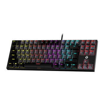Клавиатура проводная игровая Fantech ATOM MK876V2 Blue Switch Серый/Черный