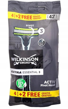 Чоловічі одноразові станки для гоління Wilkinson Sword Extra Essential 3 6 шт