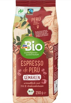 Кава мелена dmBio Espresso de Peru 250 г Німеччина