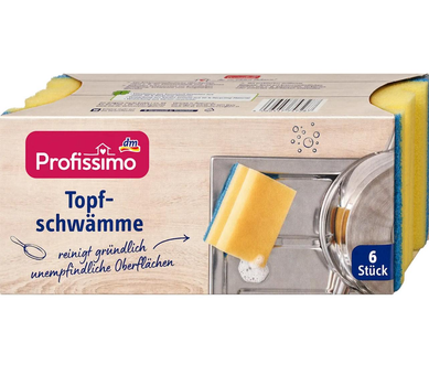 Набір кухонних губок для миття посуду Profissimo Topf-schwämme 6шт