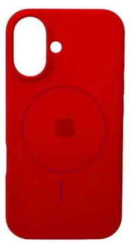 Чохол Silicone Premium case MagSafe з захистом камери та дисплея для iPhone 16 Full Protective red 3026