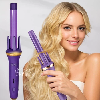 Плойка автоматична для локонів Hair Curler, електричні щипці-стайлер для завивки волосся з автоматичним обертанням та 3-ма температурними режимами (170°, 190°, 210°), стайлер для створення кучерів Фіолетовий LY-884-Violet