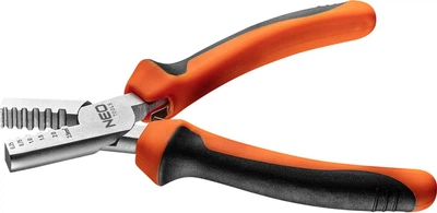 Щипцы обжимные NEO Tools для наконечников 0.25-2.5 мм2 (15-9 AWG), 140 мм (01-532)
