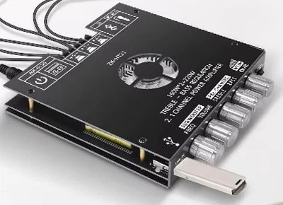 Усилитель мощности ZK-HT21 Wuzhi 2.1 Bluetooth 160Вт×2 + 220Вт Черный