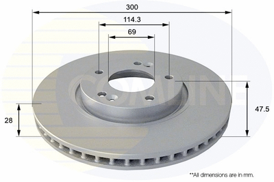 Диск гальмівний HYUNDAI i30, KIA SOUL, KIA CEE'D, COMLINE (ADC1089V)