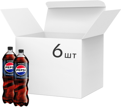 Упаковка сильногазированного напитка Pepsi Zero Sugar 1.25 л х 6 шт (4823063129367)