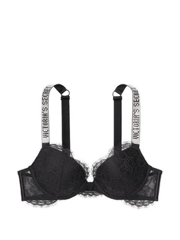 Бюстгальтер Victoria's Secret Black Lace Embellished Strap Push-up Bra 32B