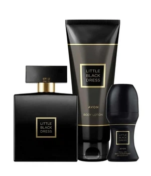 Парфюмерный набор Avon Little Black Dress для Нее 3-в-1 парфюмированная вода Avon Little Black Dress 50 мл + Парфюмированный лосьон для тела Little Black Dress 125 мл + Дезодорант-антиперспирант с шариковым аппликатором Little Black Dress 50 мл