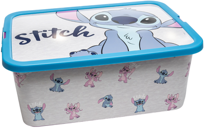 Контейнер для зберігання іграшок Stor Storage Click Box Stitch And Angel 13 л Біло-блакитний (Stor-02435)