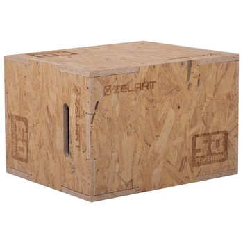 Бокс плиометрический 1шт тумба для кроссфита Плиобокс 60x50x40см Wood Plyo box Zelart светло-коричневый FI-3636-1