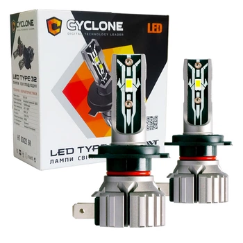 Лампа світлодіодна для фар CYCLONE LED H7 6000K 4800LM TYPE 32 2 шт комплект