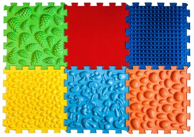 Ортопедический массажный коврик Ortek (Ортек) Микс+ Пазлы (6 элементов) 7790-1