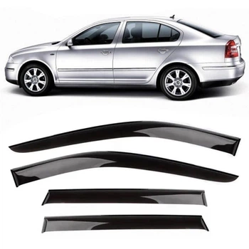 Дефлектори вікон Skoda Octavia II (A-5) Седан 2004-2012 Av-Tuning Вітровики