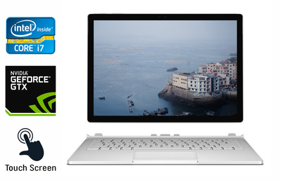Ноутбук-трансформер Б-класс Microsoft Surface Book 2 / 15" (3240x2160) IPS Touch / Intel Core i7-8650U (4 (8) ядра по 1.9 - 4.2 GHz) / 16 GB DDR3 / 256 GB SSD / nVidia GeForce GTX 1060, 6 GB GDDR5, 192-bit / USB Type-C / WebCam б/у