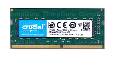 Оперативная память для ноутбука Crucial DDR4 16GB 3200MHz SO-DIMM CL22 PC4-3200AA Ref (CT16G4SFRA32A)