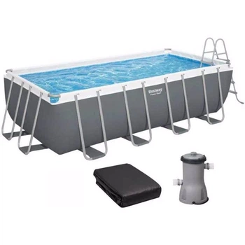 Прямоугольный каркасный бассейн Bestway 56670 (488х244х122 см) Power Steel Frame Pool