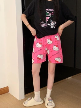 Шорты Hello Kitty, тонкие, летние, розовые, размер M (10577)