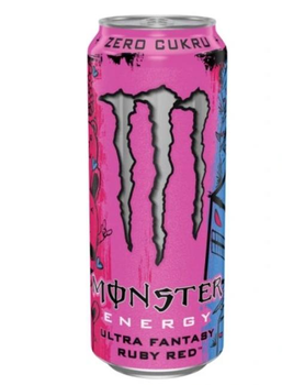 Энергетический напиток Monster Energy Ultra Fantasy Ruby Red 500 мл – без сахара, с ярким ягодно-грейпфрутовым вкусом
