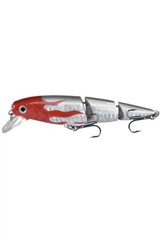 Воблер трехсекционный Long Tall Minnow XY-248 15,3 г 110 мм заглубление 50-150 см Proberos красно-белый