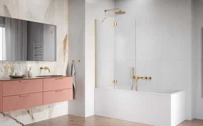 Шторка на ванну Garda Brushed Gold PND II 1200Lx1500 прозоре 10720120-99-01L (TM Radaway)_np08/25