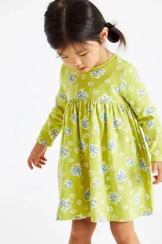 Трикотажное платье с длинным рукавом для девочки 110-116 см (5-6Y)