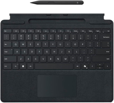 Microsoft Клавиатура со стилусом для Surface Pro 11 черная