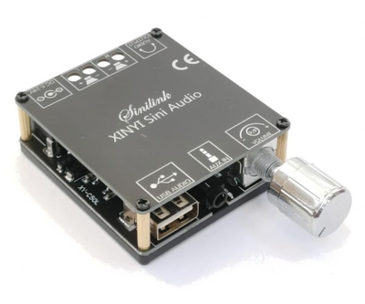 Усилитель звука двухканальный C50L 50x2 Ватт D-класс - поддержка Bluetooth AUX USB Цвет Чёрный