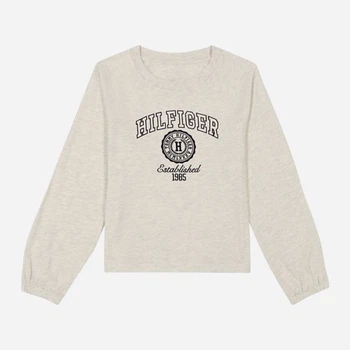 Детский лонгслив для девочки Tommy Hilfiger 302087071 122 см Молочный (1159836052)