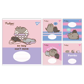 Набор тетрадей 12л. клетка YES Pusheen The Cat, уп.25шт. (767612)
