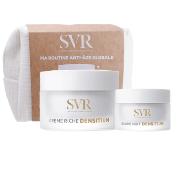Zestaw do pielęgnacji twarzy SVR Densitium Krem przeciwstarzeniowy 50 ml + Balsam do twarzy na noc 15 ml + Kosmetyczka (3662361003662)