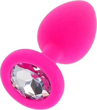 Пробка анальна Toy Joy Small Diamond Booty Jewel 7х2.5 см Силіконова Рожева (8713221831170)