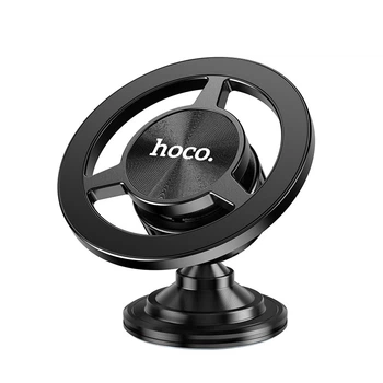Автотримач Hoco DCA46 з підтримкою MagSafe на торпеду/поверхню/панель магнітний тримач (клейка основа) Чорний