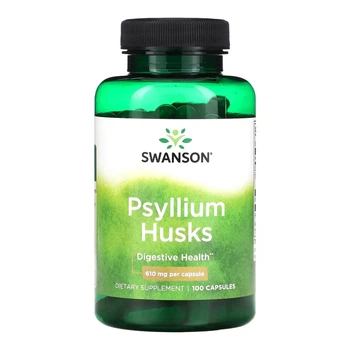 Псиллиум, Psyllium Husks, 610 мг, Swanson, 100 капсул