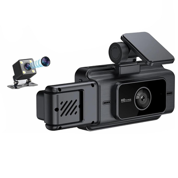 Автомобільний відеореєстратор Lesko SV3 Full HD 1080P на 3 камери з задньою камерою