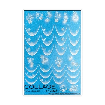 Слайдер-дизайн Collage FC-144 Френч-омбре и снежинки цвет белый