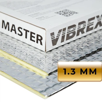 Виброизоляция стандарт класса Vibrex Master Light 1,3*350*500 (шумоизоляция, шумка, обесшумка, шумовиброизоляция автомобиля)