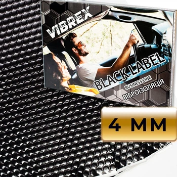 Виброизоляция бизнес класса Vibrex Black Label 4*500*350 (шумоизоляция, шумка, обесшумка, шумовиброизоляция автомобиля)