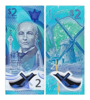 Банкнота Барбадос 2 долари 2022 рік полімерна UNC