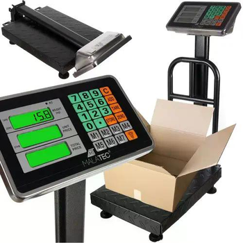 Напольные товарные весы Malatec СР23537, электронные, до 150 кг, LCD-дисплей, складные