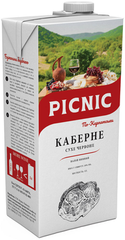 Винний напій Picnic Каберне Пікнік-по Карпатськи червоне сухе 1 л (4820275981509)