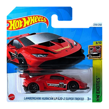 Машинка Базовая Hot Wheels Lamborghini Huracán LP 620-2 Super Trofeo Exotics 1:64 HTC25 Red