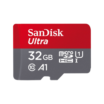 Карта памяти microSDHC SanDisk Ultra 32Gb, чтения до 120 МБ/с, запись до 10 МБ/с, пластик (SDSQUA4-032G-GN6MA)