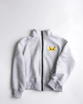 Кофта дитяча з котиками Alwair Kids Сірий 128см 81132