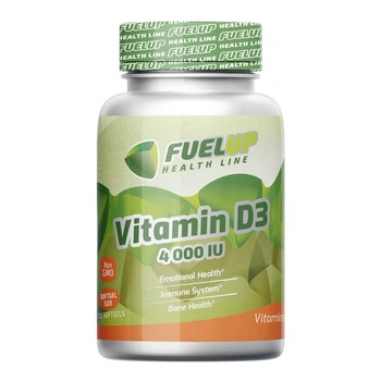 Вітамін D3 FuelUp Vitamin D3 4000 IU, 120 капсул для підтримки кісток та зубів - З дефектом ТЕРМІН 08.23